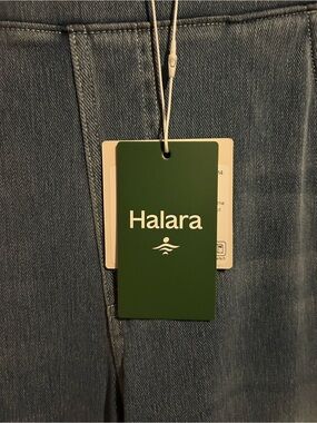 HALARA Wide Leg Blue Denim Stretch Jeans, sz XL